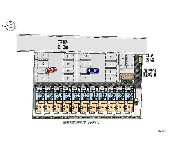 ★手数料０円★宇都宮市菊水町　月極駐車場（LP）